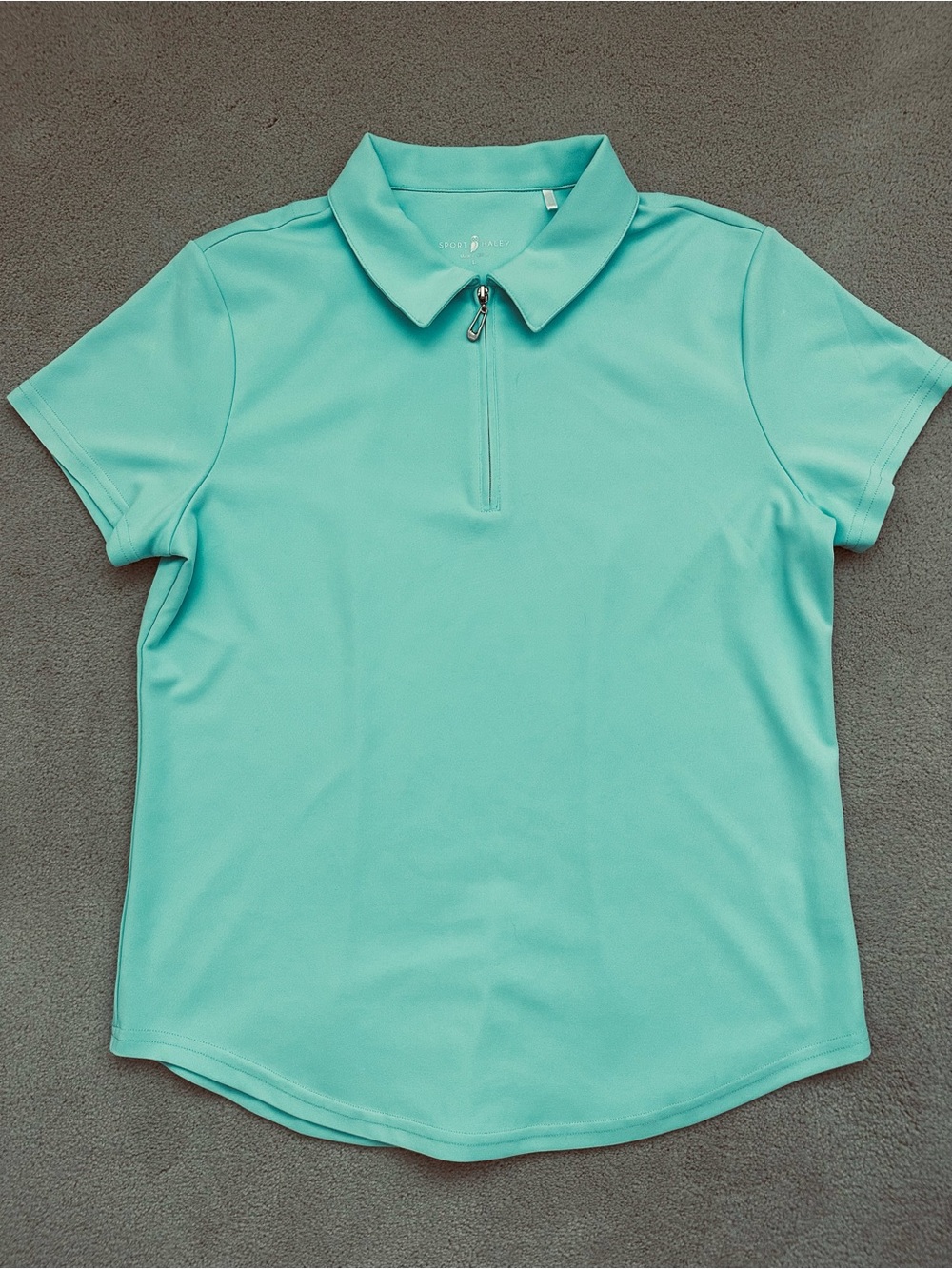 Sport Haley Mint Green Half-Zip Golf Polo | Size Large
